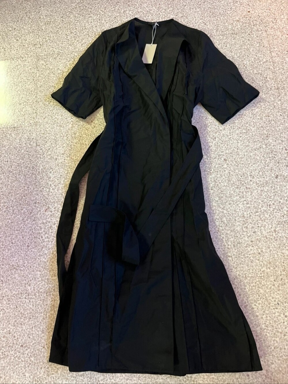 COS Black Midi Wrap Dress